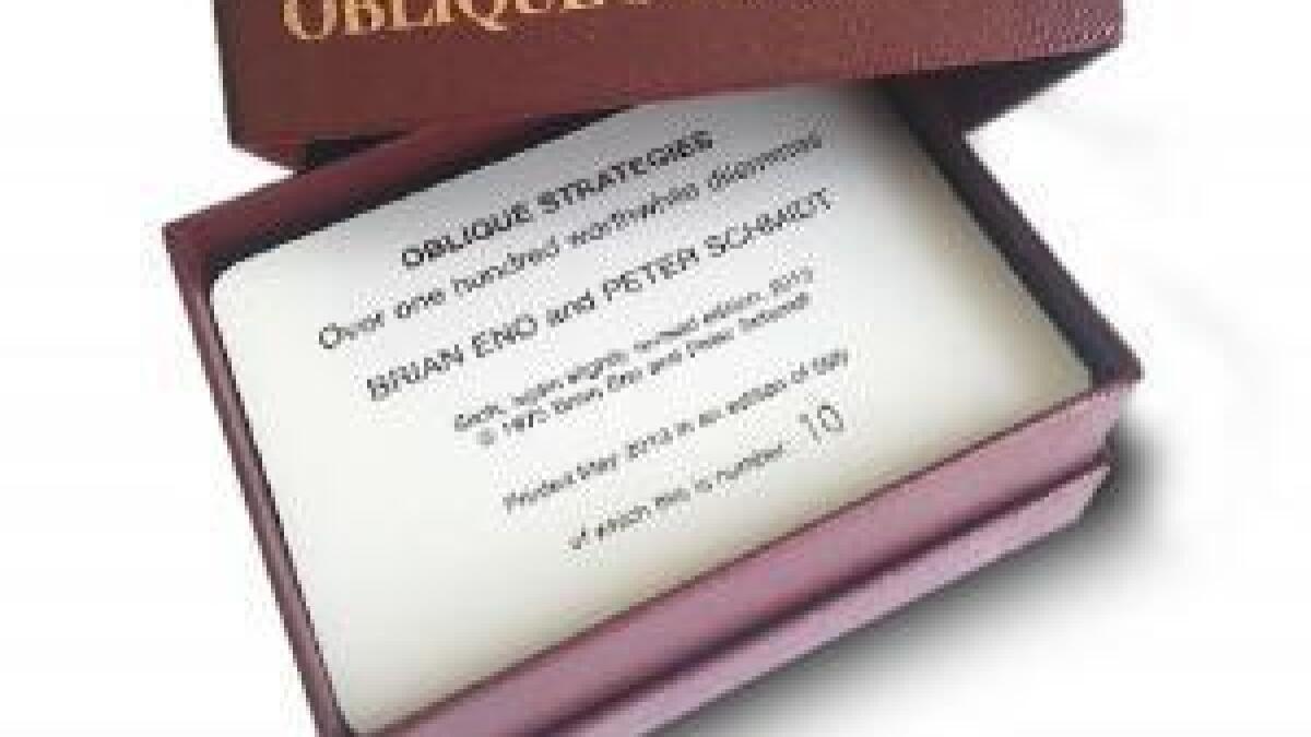 【Brian Eno】Oblique Strategies